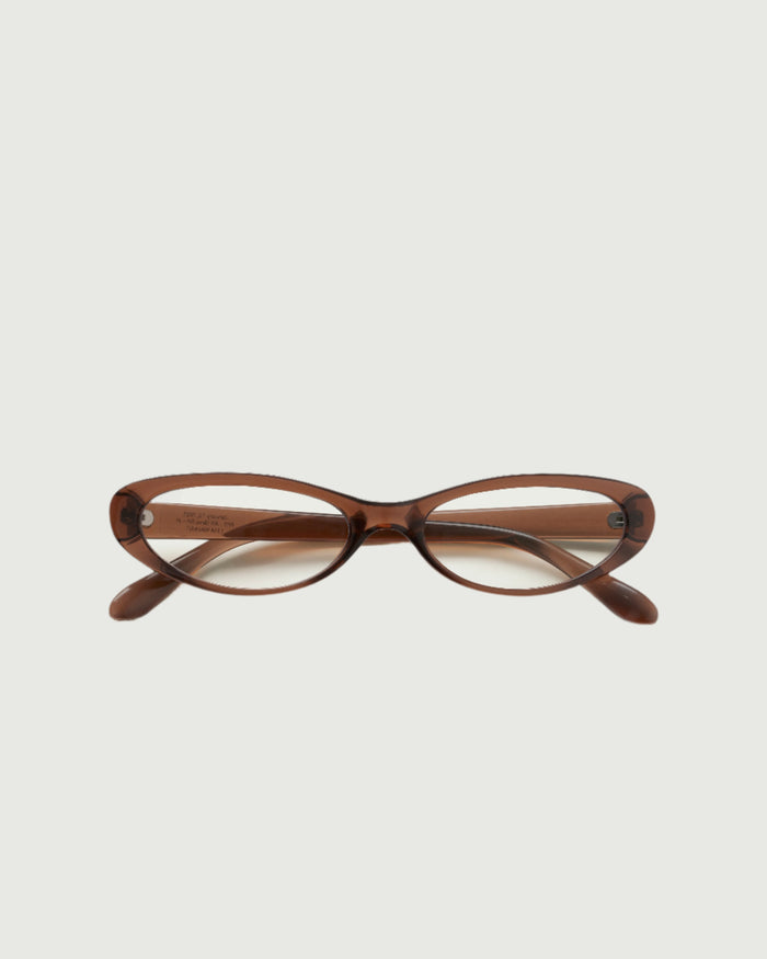 Walnut::Leia Eyeglasses cateye Brown recycled polyester top