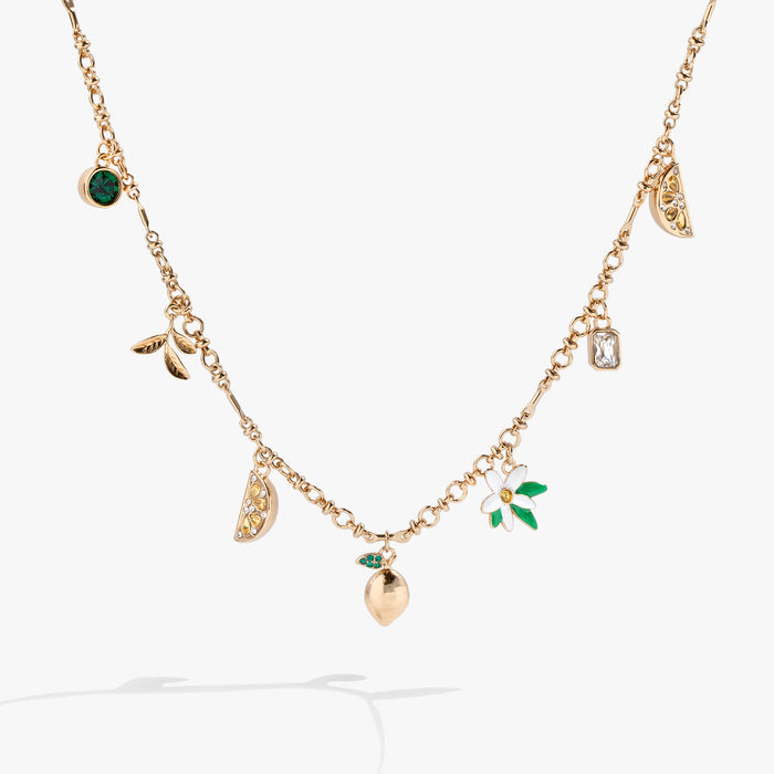 Lemon Multi-Charm Necklace