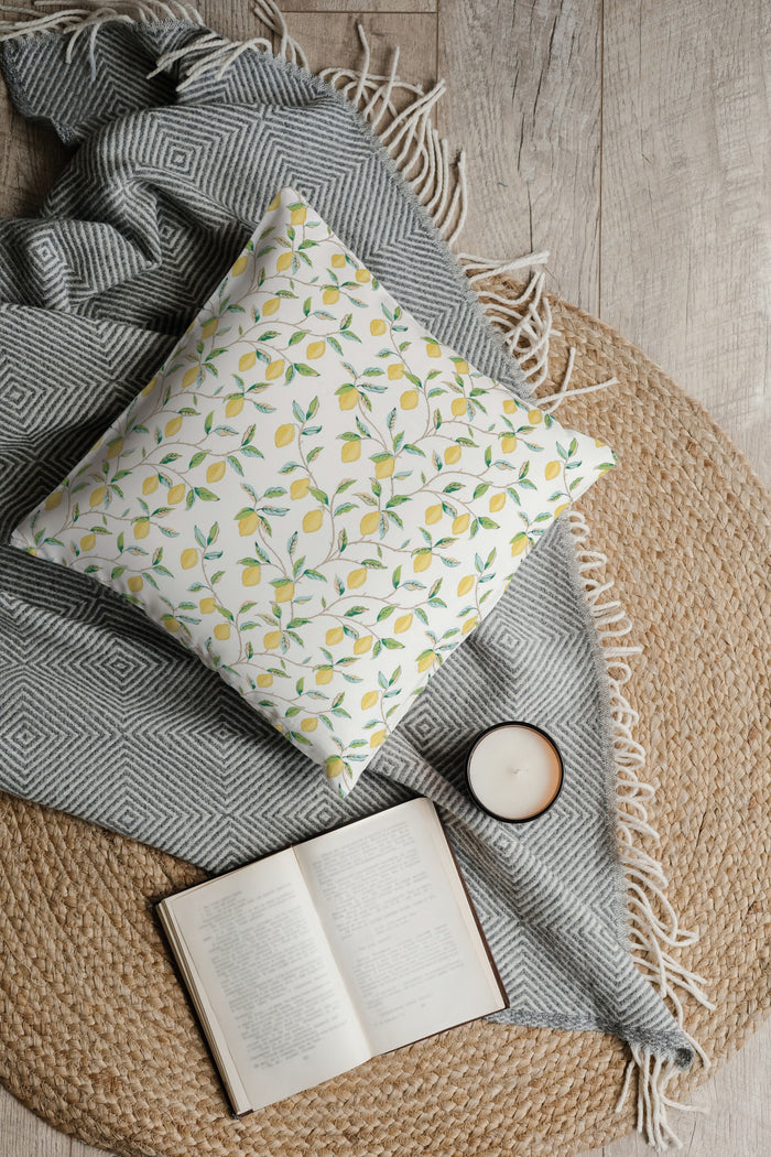 Lemons Cotton Pillow William Morris
