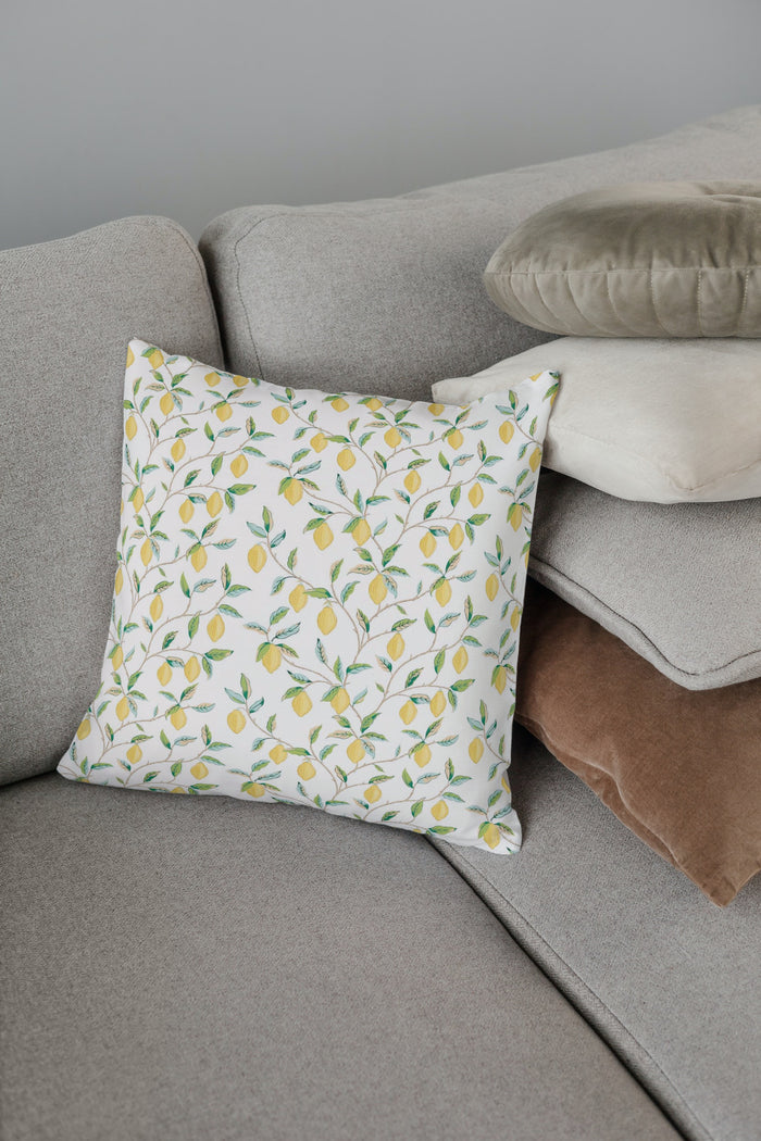 Lemons Cotton Pillow William Morris
