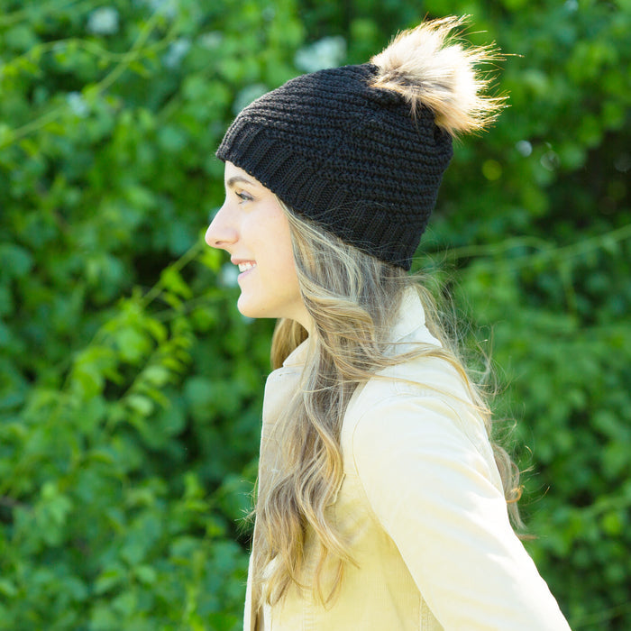 Lexington Beanie in Black - Sweet Turns