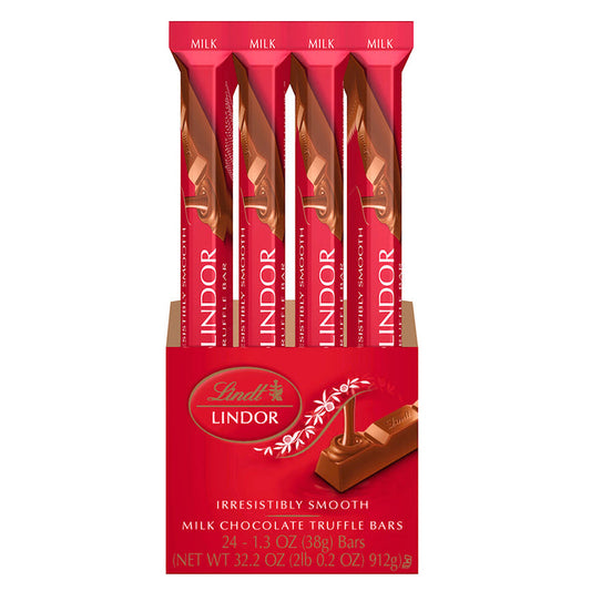Lindt Lindor Milk Chocolate Truffle Candy Stick - 24 Count