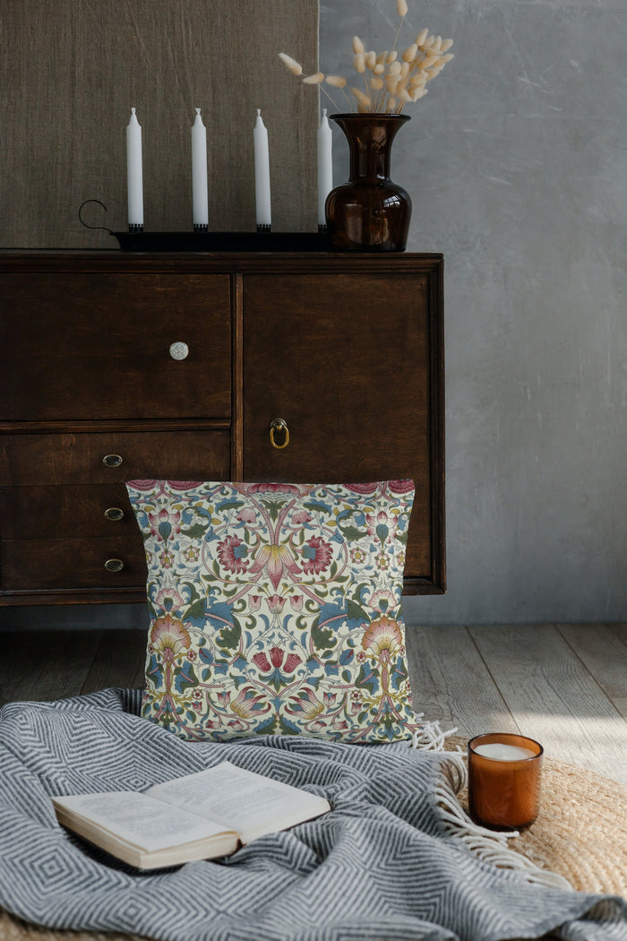 Lodden William Morris Cotton Pillows Blue Rose