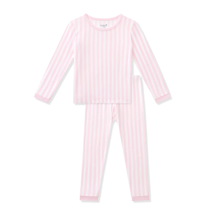 Product photo of the Long Sleeve Pajamas in Small Sakura Stripe