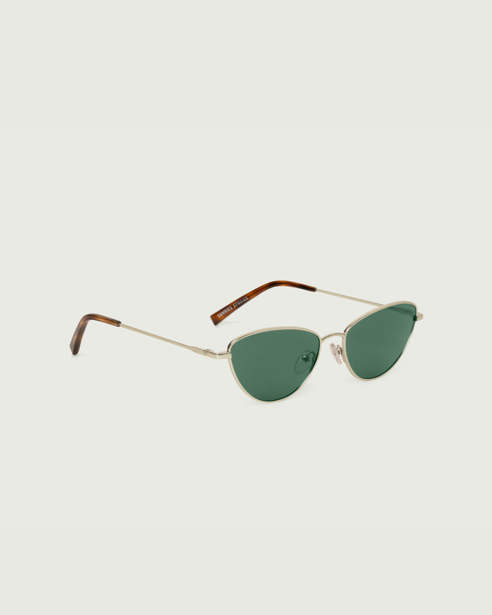 Tinsel::Lou Sunglasses cateye Gold metal front diagonal