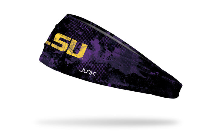 Louisiana State University: Grunge Black Big Bang Lite Headband - View 1