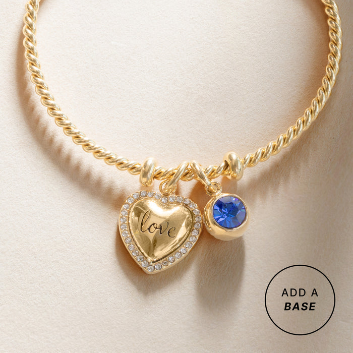Love Pave Heart Interchangeable Charm