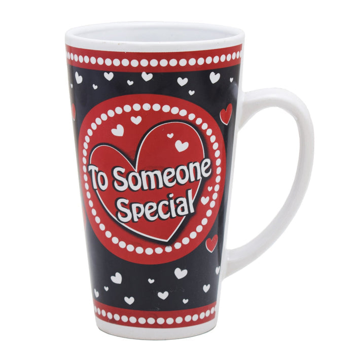 Lovers Design Valentines 470ml Mug - White & Black