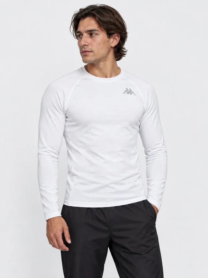 Remera Termica Kappa Manga Larga Blanco — vista principal