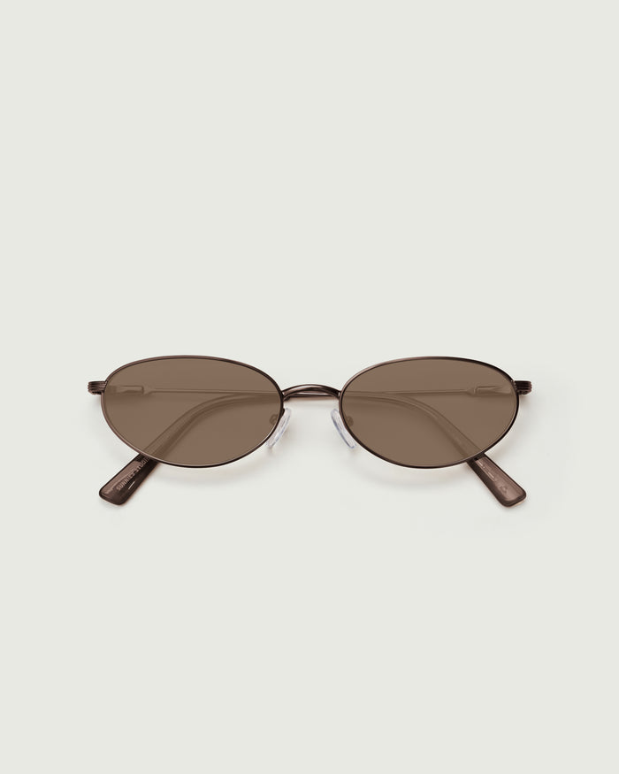 Portobello Adaptive::Marshall Anti-Radiation Glasses Oval Brown metal top