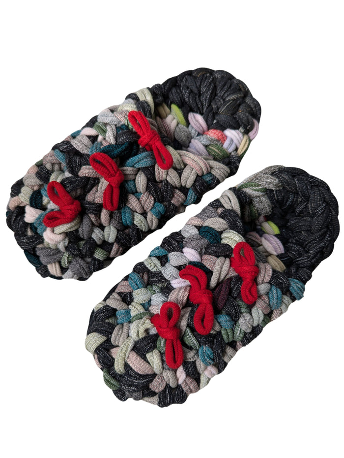 Medium | Knit up-cycle slippers 2024-M116 [Medium] - Heiwa Slipper