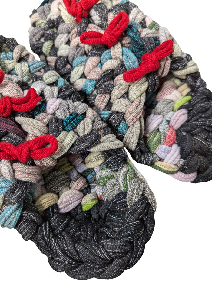 Medium | Knit up-cycle slippers 2024-M116 [Medium] - Heiwa Slipper