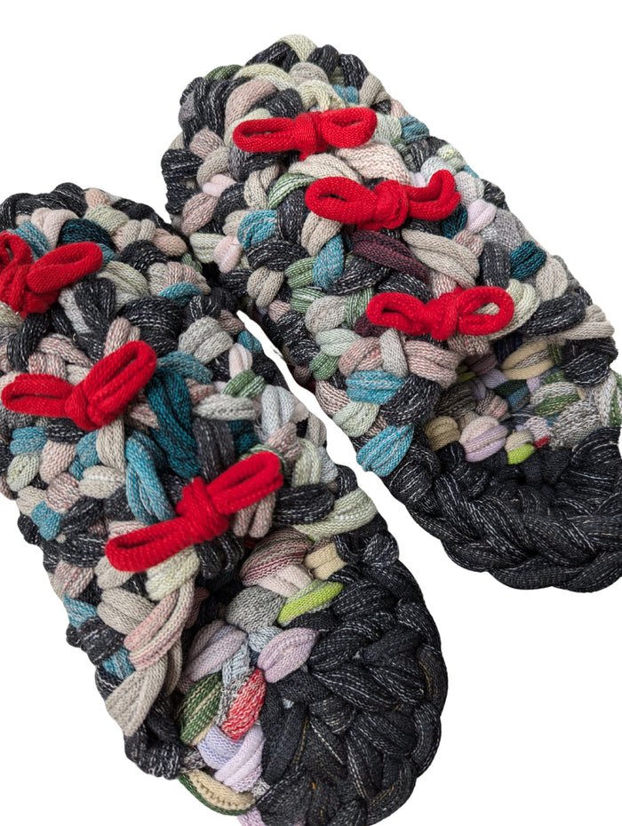 Medium | Knit up-cycle slippers 2024-M116 [Medium] - Heiwa Slipper