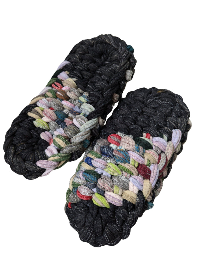 Medium | Knit up-cycle slippers 2024-M116 [Medium] - Heiwa Slipper