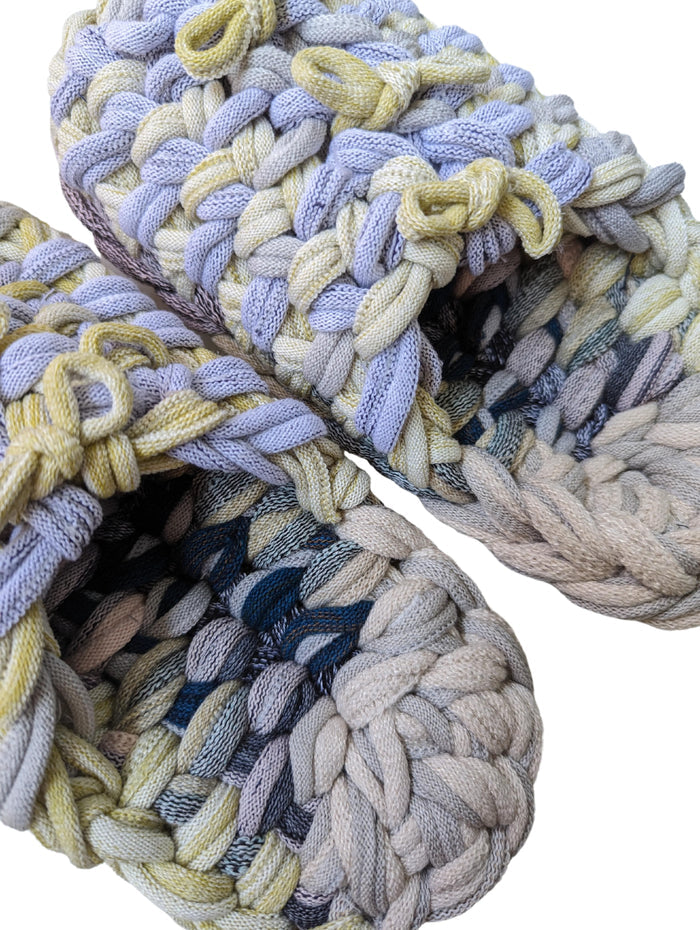 Medium | Knit up-cycle slippers 2024-M51 [Medium]