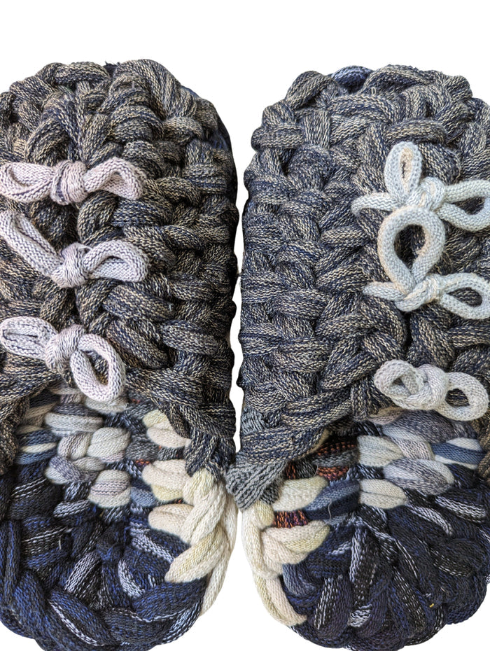 Medium | Knit up-cycle slippers 2024-M57 [Medium]
