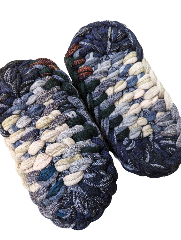 Medium | Knit up-cycle slippers 2024-M58 [Medium]