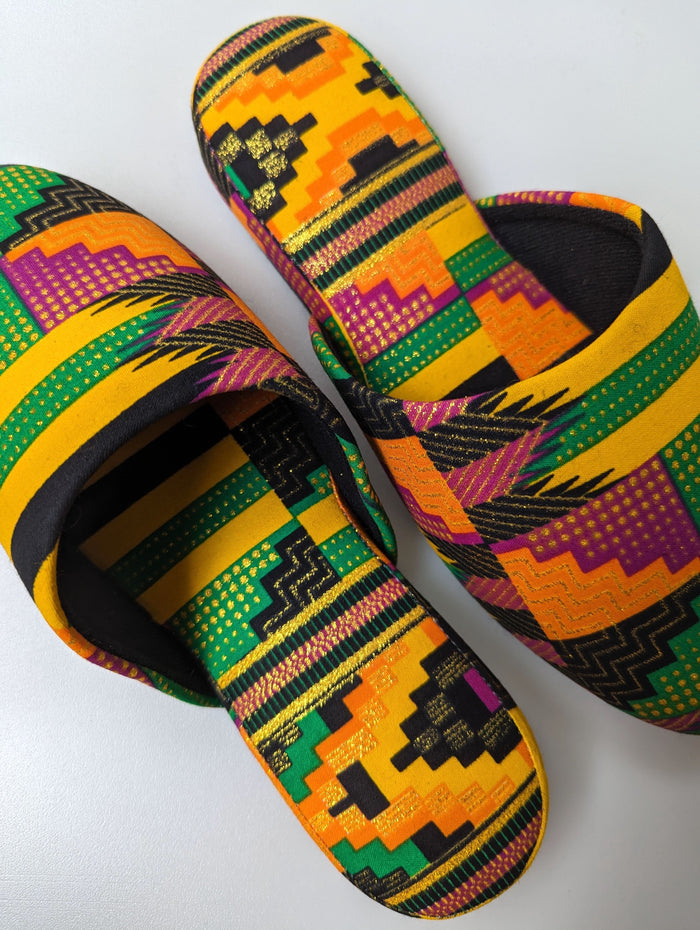 Medium | Print Mix Slippers 2023AW-M04 lamé - Heiwa Slipper