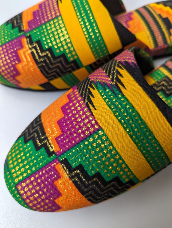 Medium | Print Mix Slippers 2023AW-M04 lamé - Heiwa Slipper