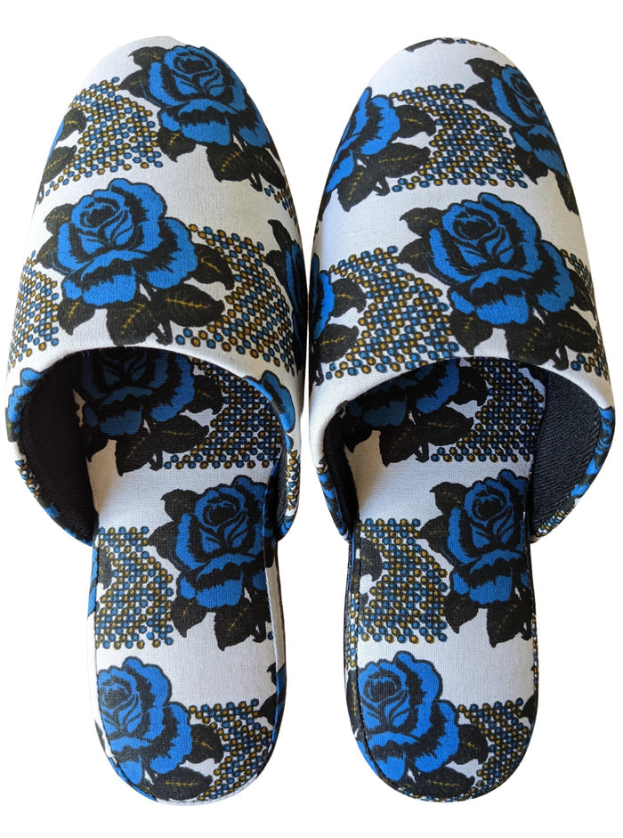 Medium Rose Print Mix Slippers [vinyl sole] 2021AW-Rose-M06 [Size Medium] Rose M06 - Heiwa Slipper