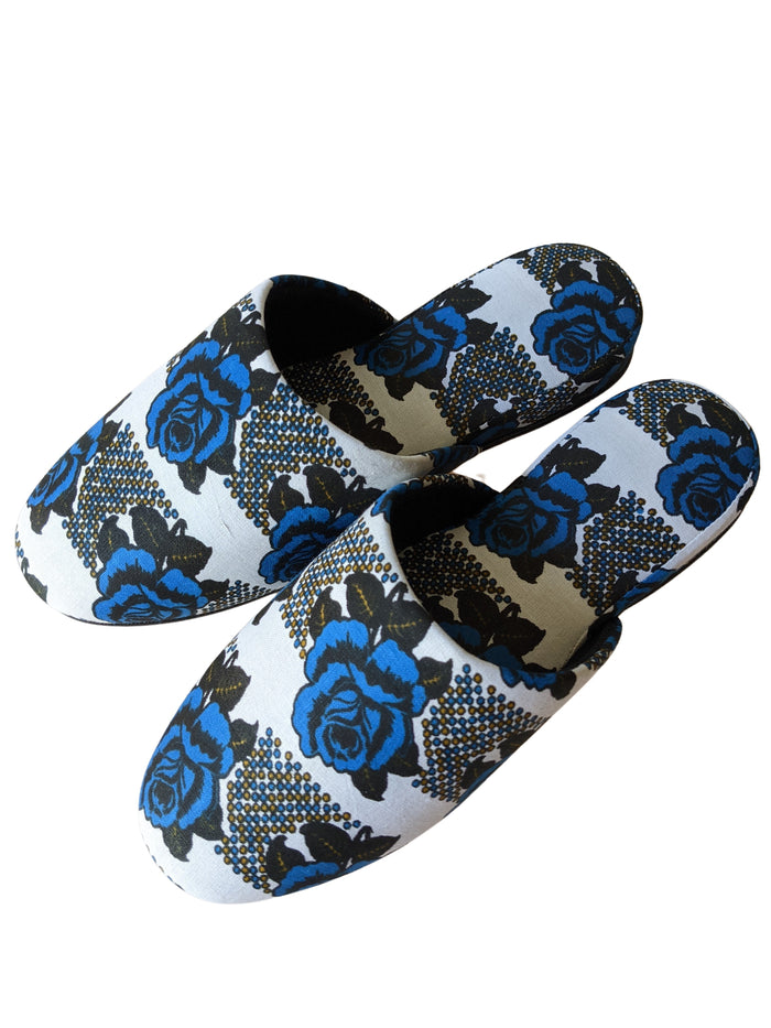 Medium Rose Print Mix Slippers [vinyl sole] 2021AW-Rose-M06 [Size Medium] Rose M06 - Heiwa Slipper