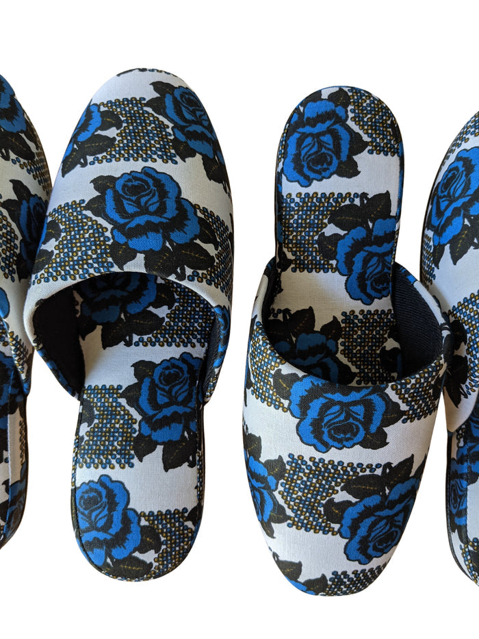 Medium Rose Print Mix Slippers [vinyl sole] 2021AW-Rose-M06 [Size Medium] Rose M06 - Heiwa Slipper