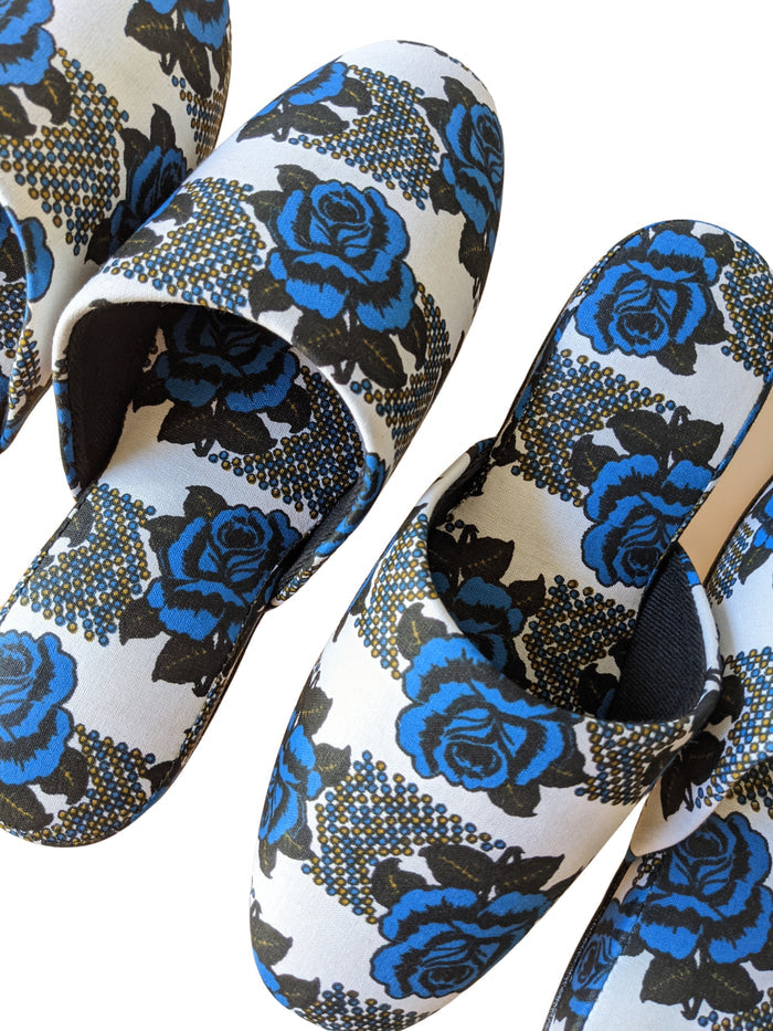 Medium Rose Print Mix Slippers [vinyl sole] 2021AW-Rose-M06 [Size Medium] Rose M06 - Heiwa Slipper