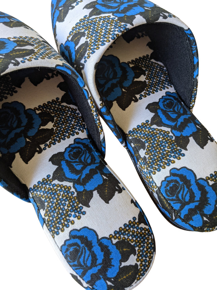 Medium Rose Print Mix Slippers [vinyl sole] 2021AW-Rose-M06 [Size Medium] Rose M06 - Heiwa Slipper