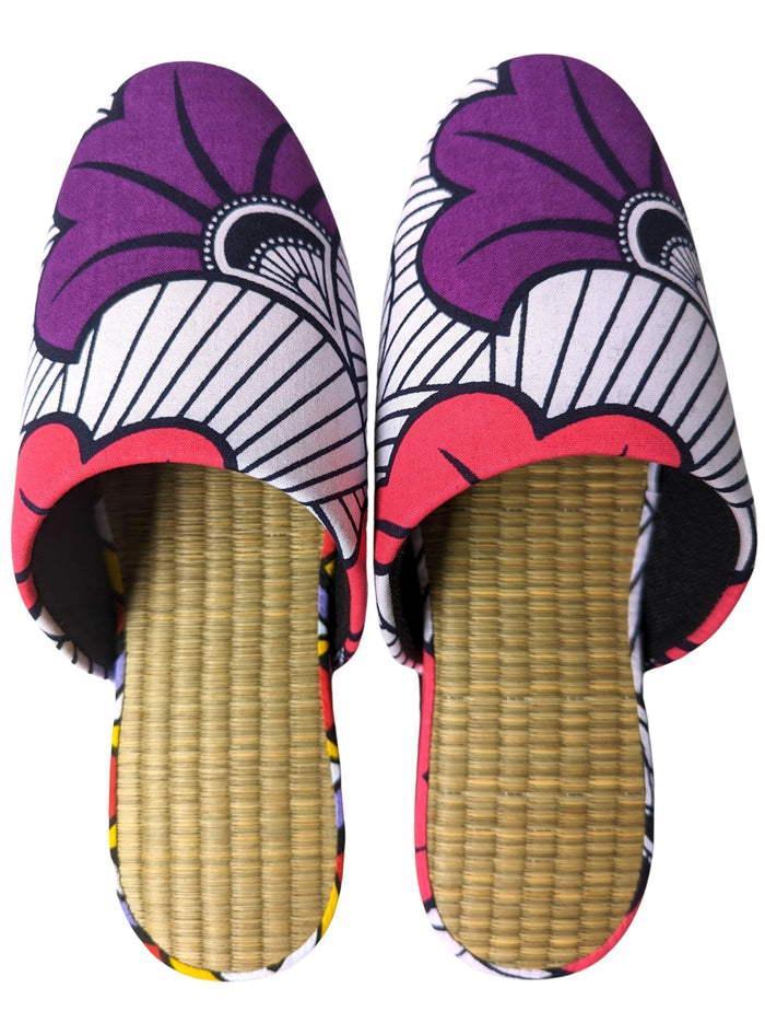 Medium Tatami Print Mix Slippers 2024SS-M07 - Heiwa Slipper
