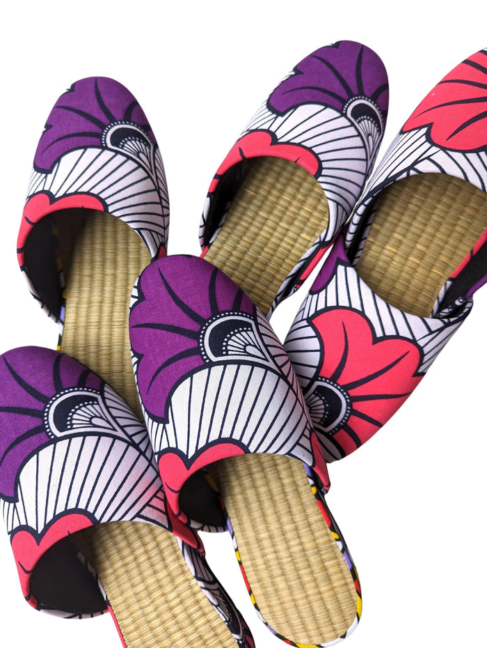 Medium Tatami Print Mix Slippers 2024SS-M07 - Heiwa Slipper