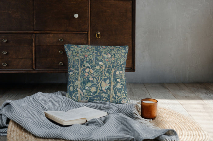Melsetter Outdoor Pillows William Morris Teal Blue