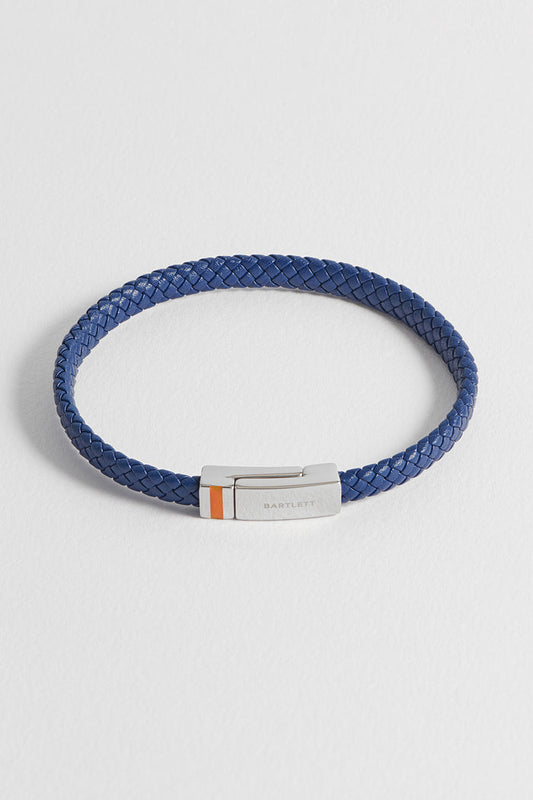 Men's Navy Wrap Bracelet With Enamel Detail
