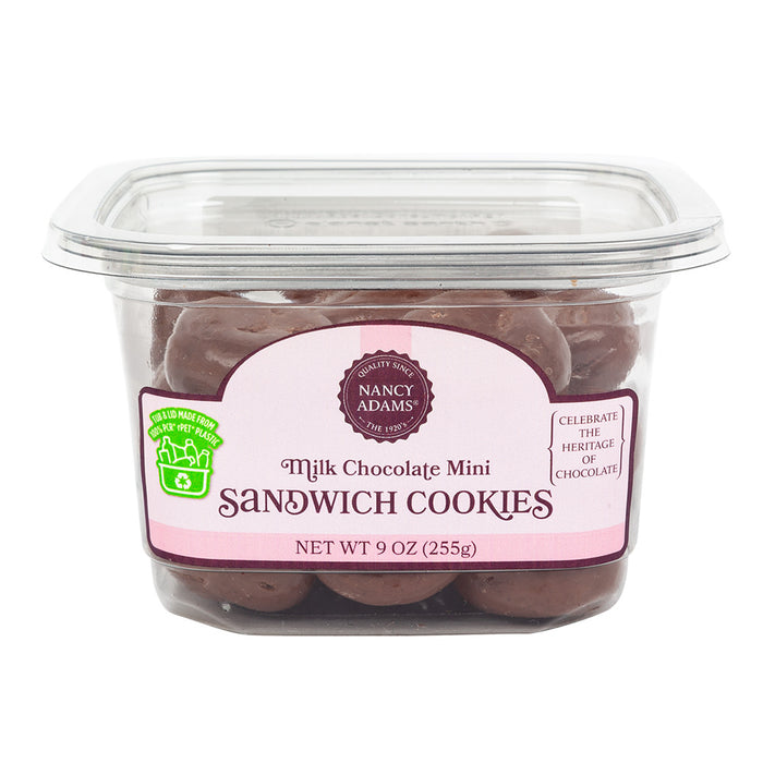 Milk Chocolate Mini Sandwich Cookie Candy Tub - 12 Count