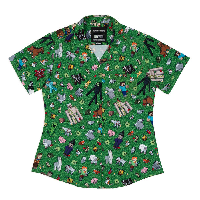RSVLTS XS RSVLTS® Minecraft "Overworld Odyssey" Women's _ KUNUFLEX Short Sleeve Shirt Minecraft "Overworld Odyssey" Women's _ KUNUFLEX Short Sleeve Shirt