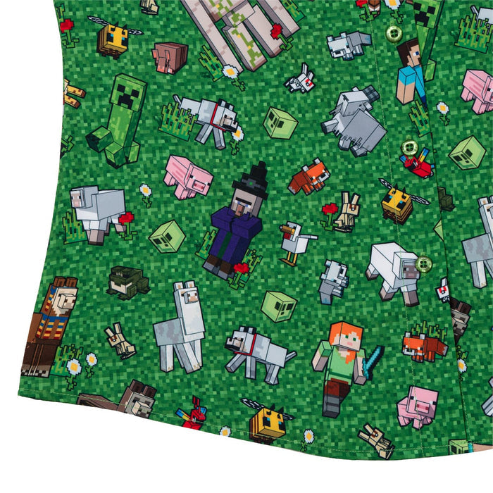RSVLTS RSVLTS® Minecraft "Overworld Odyssey" Women's _ KUNUFLEX Short Sleeve Shirt Minecraft "Overworld Odyssey" Women's _ KUNUFLEX Short Sleeve Shirt
