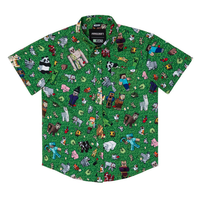 RSVLTS XS RSVLTS® Minecraft "Overworld Odyssey" Youth  _ KUNUFLEX Short Sleeve Shirt Minecraft "Overworld Odyssey" Youth  _ KUNUFLEX Short Sleeve Shirt