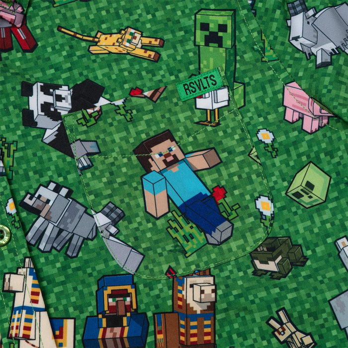 RSVLTS RSVLTS® Minecraft "Overworld Odyssey" Youth  _ KUNUFLEX Short Sleeve Shirt Minecraft "Overworld Odyssey" Youth  _ KUNUFLEX Short Sleeve Shirt