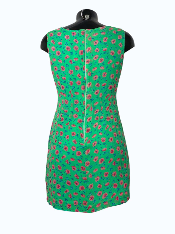 minidress verde a fiori