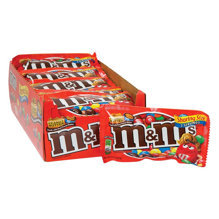 M&M's Share Size Peanut Butter Chocolate Candy - 24 Count
