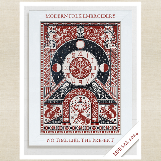 Modern Folk Embroidery - SAL 2024: No Time Like the Present - Booklet Chart