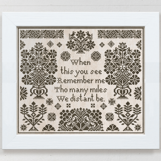 Modern Folk Embroidery - When This You See Remember Me - Booklet Chart