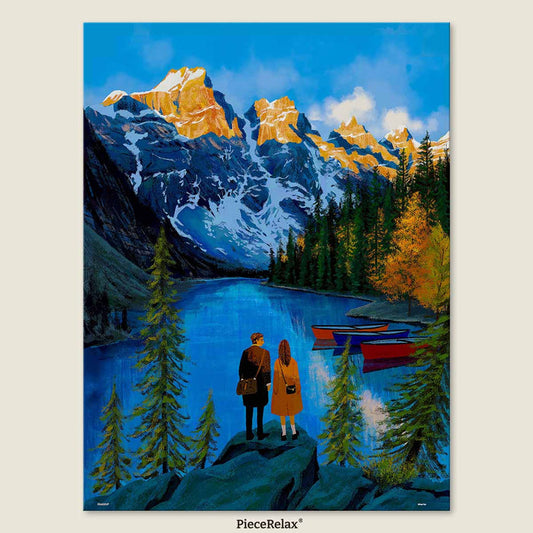 Moraine Lake, the ultimate bucket-list destination. Bring the breathtaking beauty of this majestic, turquoise alpine wonder into your everyday life.