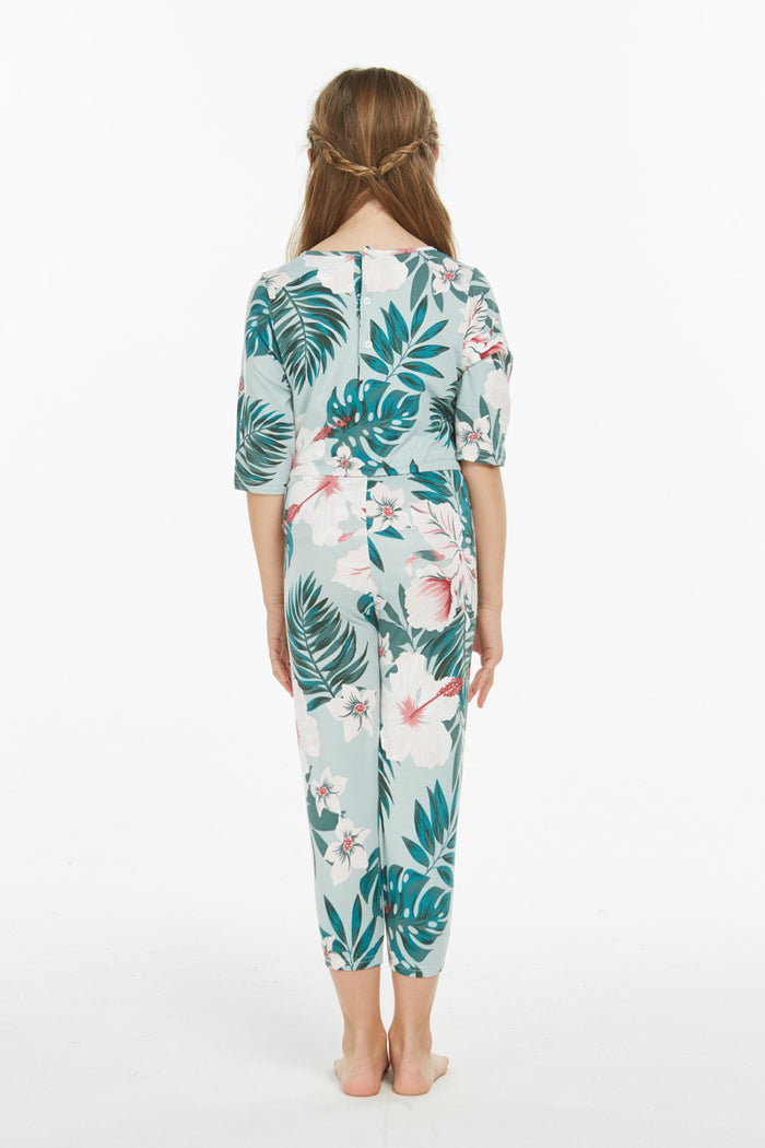 Mother Daughter Hikikii Set in Mint Forest Green
