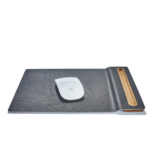 Mouse Pad (Leather / Oak / Large Pen Tray)