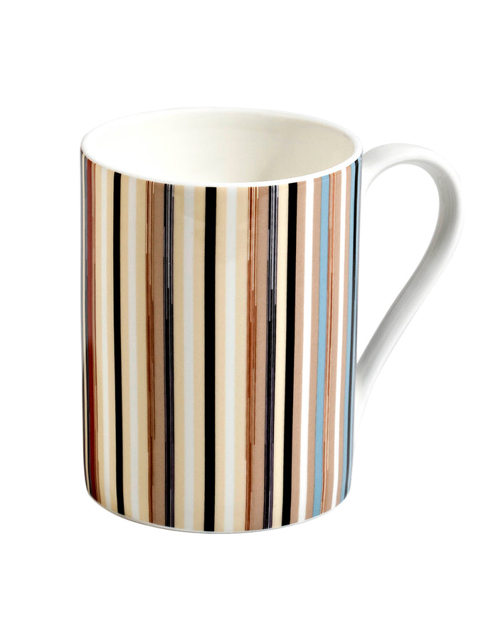 Mug Cup STRIPES in Luxury Box Jenkins 148 diam. 3", H 3.9", cap. 12.5 oz