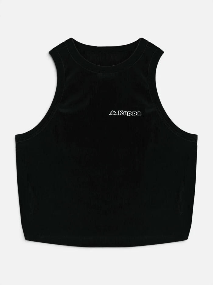 Musculosa Mujer Kappa Logo Fadiaf 2 Negro