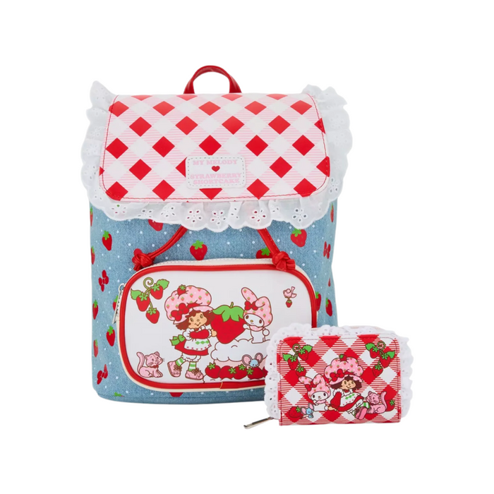 My Melody x Strawberry Shortcake Compact Wallet Bags BIOWORLD
