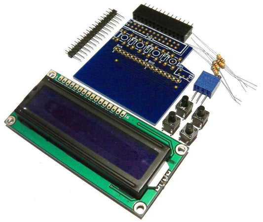 MyPi - Read Your Pi - LCD & Board Kit (16x2 Blue & White) [discontinued] by ModMyPi - The Pi Hut