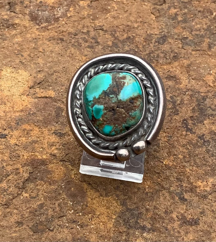 Nana Rope Setting Turquoise Vintage Ring