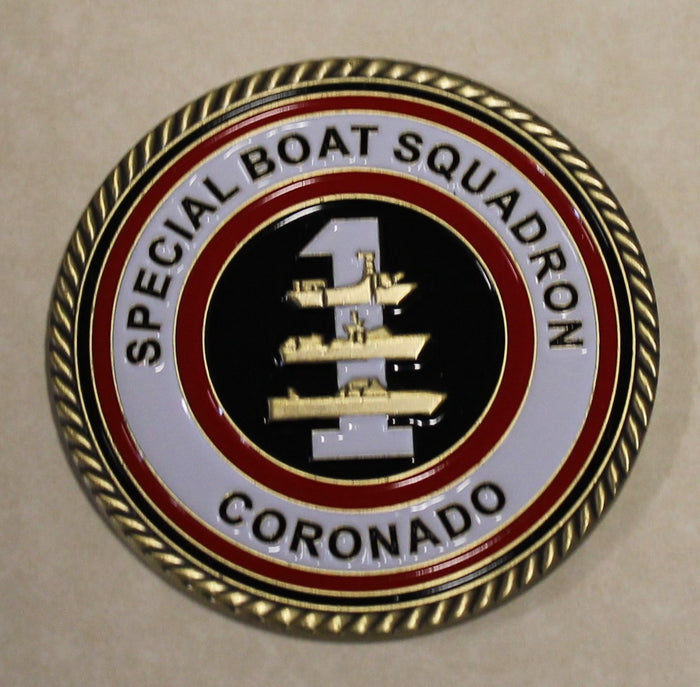 Naval Special Warfare Command Special Boat Squadron 1 / One Navy Challenge Coin / SWCC SEAL